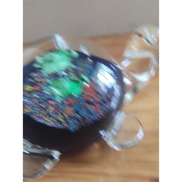 Vintage Hand Blown Glass Turtle Paperweight 5" x 4" x 2 1/2" tall - Picture 6 of 11
